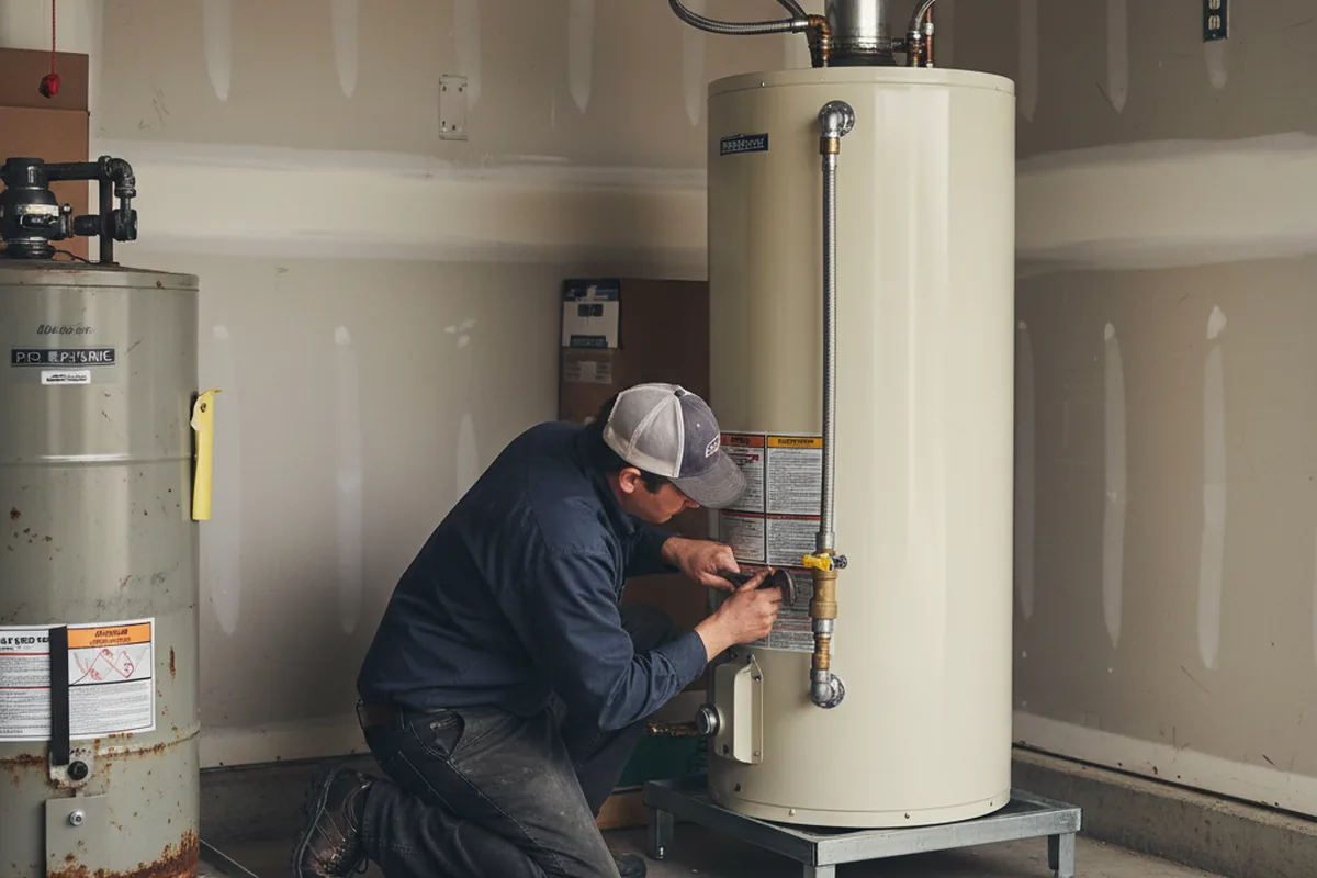 Water heater and shutoff valve replacement in Corinne